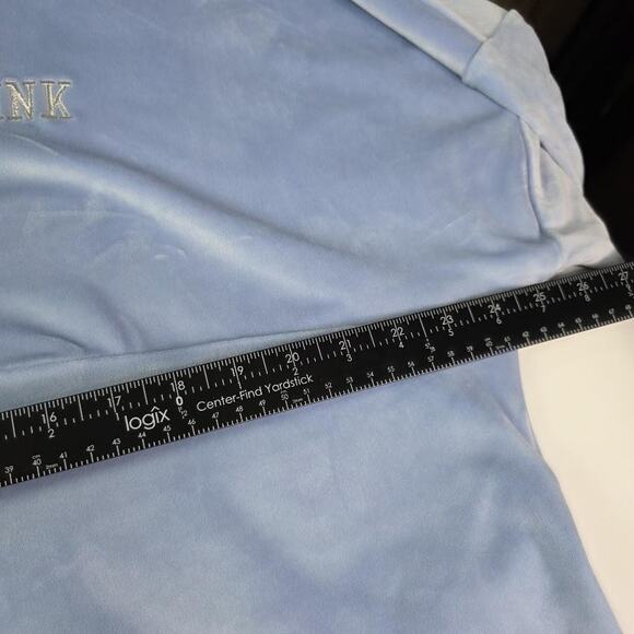 PINK Victoria's Secret Pullover Women's Large Fleece Velour Quarter Zip Pocket - Picture 9 of 16